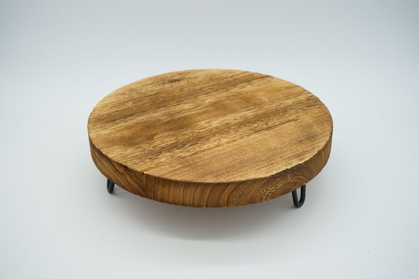 High - Ronde Plateau van Bamboe Hout (Small)